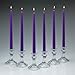 Light In The Dark Elegant Lavender Unscented Taper Candles 12 Inch Tall 3/4 Inch Thick Set of 12 Burn 10 Hours