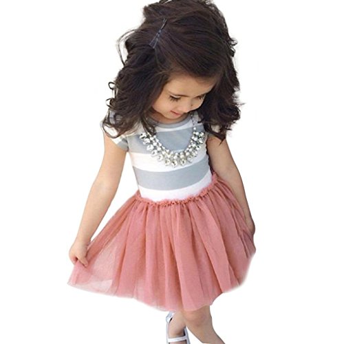Hatop 1PC Lovely Toddler Infant Kids Baby Girls Summer Clothes Striped Dress