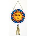 Glass Art Stained Glass Chimes-Sun and Stars