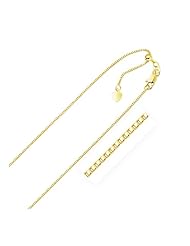 0.85mm 10K Yellow Gold Adjustable Box Chain
