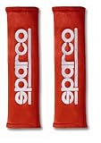 Sparco 01090R3RS 2 Alcantara Red Seat Belt Harness Pad