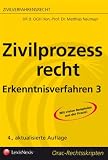 Zivilverfahrensrecht - Zivilprozeßrecht Erkenntnisverfahren 3