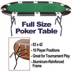 Trademark Poker Full Size Accent Suited 83 x 42-Inch Poker Table