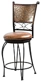 Bronze with Muted Copper Stamped Back Counter Stool, 24 Seat Height