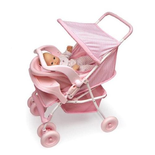 Deluxe Doll Stroller with Carseat
