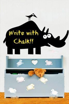 Rhino Rhinoceros Chalkboard Vinyl Wall Decal Sticker Graphic By LKS Trading Post