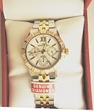 AK Anne Klein Genuine Diamonds Stainless Steel Two-tone Bracelet Watch for Women