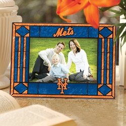 New York Mets Art Glass Horizontal Picture Frame