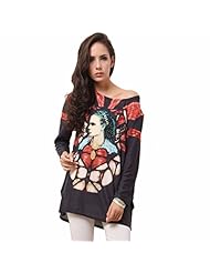 Girls General Print Short Long Sleeves Cashmere  Dress