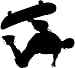 SKATEBOARD BOY WALL STICKERS ART DECALS DECOR, BLACK