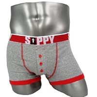 メンズコンビ無地カラーボクサーパンツブランドSAPPY男性用下着　M/L/LL グレー L