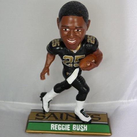 Reggie Bush New Orleans Saints End Zone Bobblehead Figurine