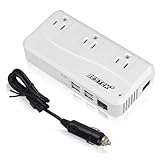 BESTEK 200w power inverter car dc 12v to 110v ac inverter dc adapter with 3 AC outlets + 4 4.2A USB charging ports for iphone,tablet,ipad,samsung,cell phone MRI2011GU