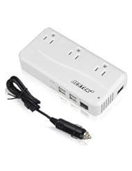 Car Audio or Theater: BESTEK 200w power inverter car dc 12v to 110v ac inverter dc adapter with 3 AC outlets + 4 4.2A USB charging ports for iphone,tablet,ipad,samsung,cell phone MRI2011GU - Bestek Group Ltd