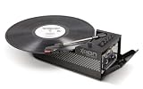 Ion Duo Deck Platine/ Tourne-disque Ultra Portable USB + Enceinte + Platine cassette Noir