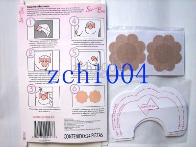 Sin Bra Waterproof Instant Breast lifting Tape with Free Breast Petals Adjustible to Sizes A,B,C,D,DD~12 Sets