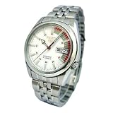 Seiko 5 Wrist Watches-Seiko 5 SNK369K1 Automatic Self-Winding White Dial Stainless Steel Mens Watch by Seiko