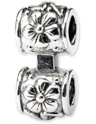 Reflections(tm) Sterling Silver Floral Connector Bead / Charm
