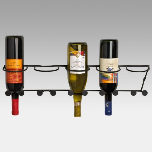 Image of Horizontal 5-Bottle Wall Mount Wine Rack