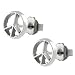 Sterling Silver Peace Sign Stud Earrings