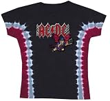  : AC/DC 'Wings' womens tie dye t-shirt angus cartoon