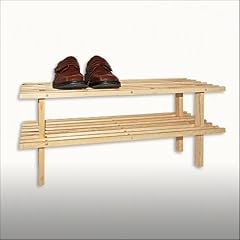 Relaxdays Schuhregal mit 2 B�den - Holz - 70cm