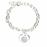 MLB Chicago Cubs Heart-Charm Bracelet