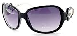 Fendi - FENDI FS-384 FS384 Buckle 001 Black/White Sunglasses Soft Black Gradient Size: 63-16-120