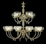 IMAGE OF 7515PB - HA Framburg Chancery 15 Light Foyer Chandeliers in Polished Brass 7515PB
