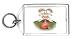 Keychain with apple, worm, bunny, rabbit, animal