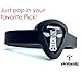 Pickbandz Wristband Guitar Pick Holder - pop in your favorite custom guitar pick (Pickbandz pick included) select Color and Size - Rock On! (Adult Medium to Large, Epic Black)