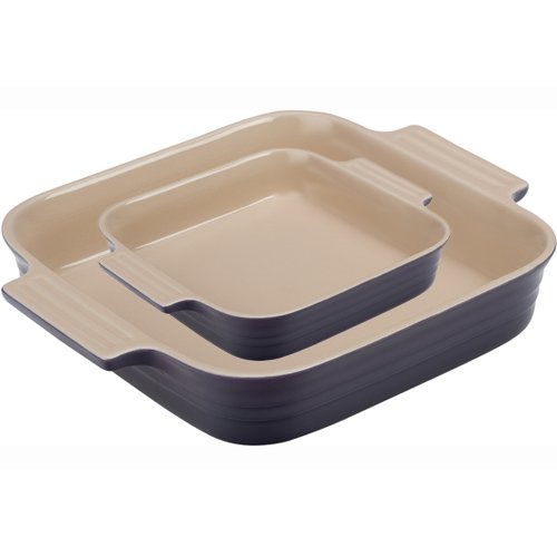 Le Creuset 9 x 9-in. Stoneware Square Baking Dish with Bonus Baker, Cassis Purple