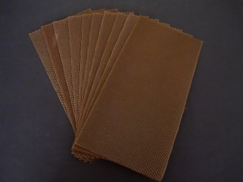 20 Full Size 100% Beeswax Candle Sheets - 16 1/2" X 8" in BROWN