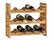 Wenko 186113502 Nordic Weinregal im 3er Set - stapelbar, Walnussholz, 51 x 23 x 48 cm