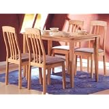 Nilo Beech Dining Table complete with 4 Dining Chairs