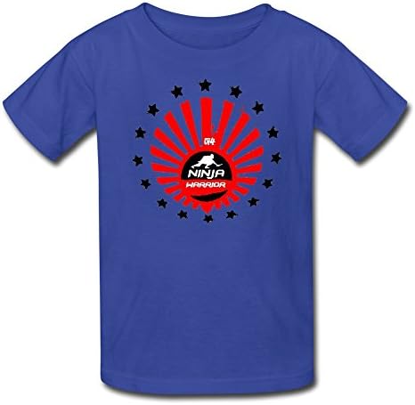 HeZone Kid's American Ninja Warrior T-shirts RoyalBlue M