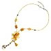 Jewelry : Honey Amber Floral Beaded Collar Necklace