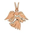 14K Rose Gold Angel Pendant