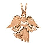 14K Rose Gold Angel Pendant
