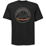 New York Mets Majestic Black on Black Fashion T-ShirtX-Large