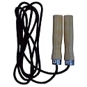 Leather Skipping Rope with Ball Bearing Swivel and Wooden handles