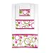 Circles Pink and Green Baby and Kids Cotton childrens bath towel Set - 3pc Set
