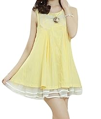 Short Sleeveless Summer General Print  Dress