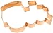 Old River Road Train Shape Cookie Cutter, Copper