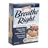 (120 Strips) Breathe Right Nasal Strips, Large,tan, 30-count