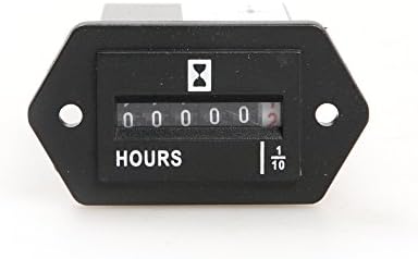 Toolmall Boat Truck Tractor Diesel Outboard Engine Hour Meter Rectangular SYS-1 12v -36v Dc