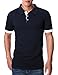 Ohoo Mens Slim Fit Short Sleeve Plain Polo Shirt in Pure Cotton