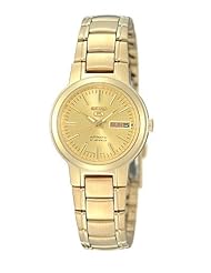 Seiko Womens SYME46 Seiko 5 Automatic Gold-Tone Stainless-Steel Bracelet Watch