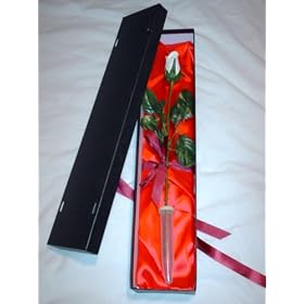 SINGLE WHITE ROSE IN PRESENTATION BOX & DELIVERED FOR VALENTINE'S DAY