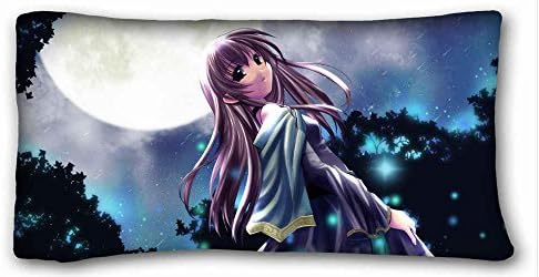 Soft Pillow Case Cover ( Anime Unknown ) Soft Pillow Case Cover 20*36 Inch (One Sides)Zippered Pillowcase suitable for California King-bed PC-Purple-30142